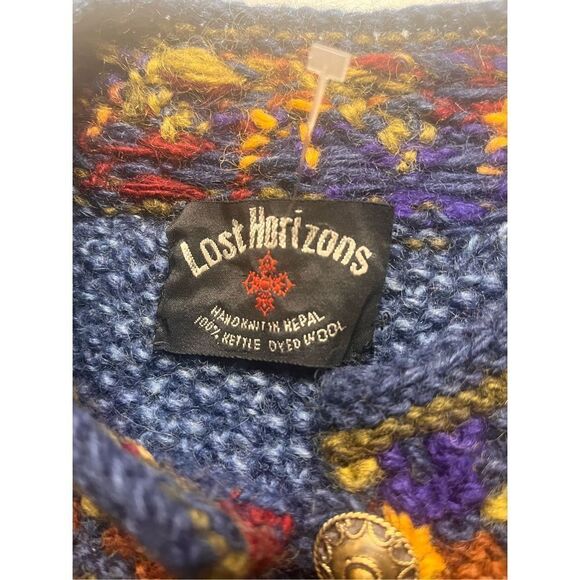 Lost Horizons cardigan sweater 100% wool one size - Picture 6 of 6